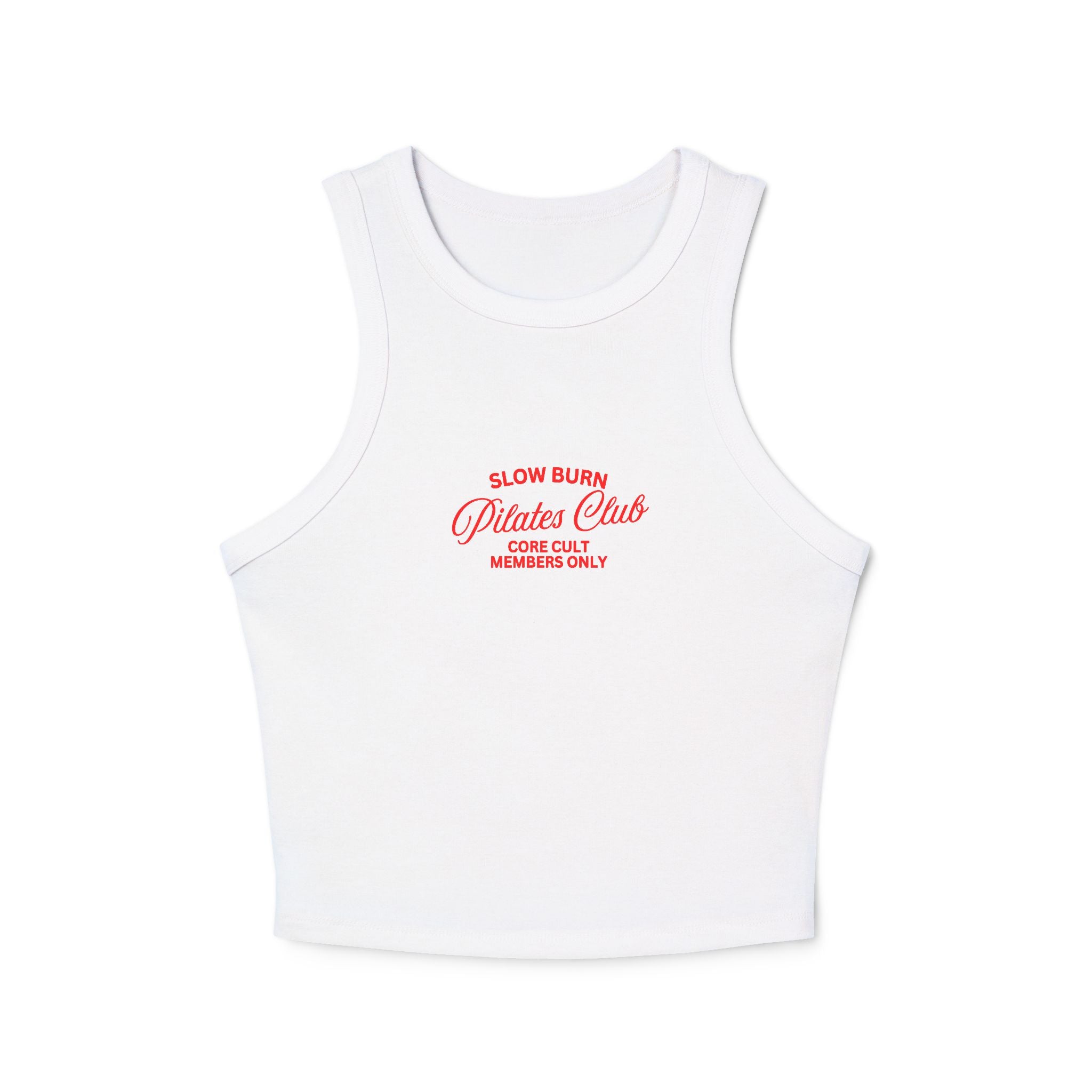Pilates Club Women's Micro Rib Racer Tank Top - Stylish Workout Tee