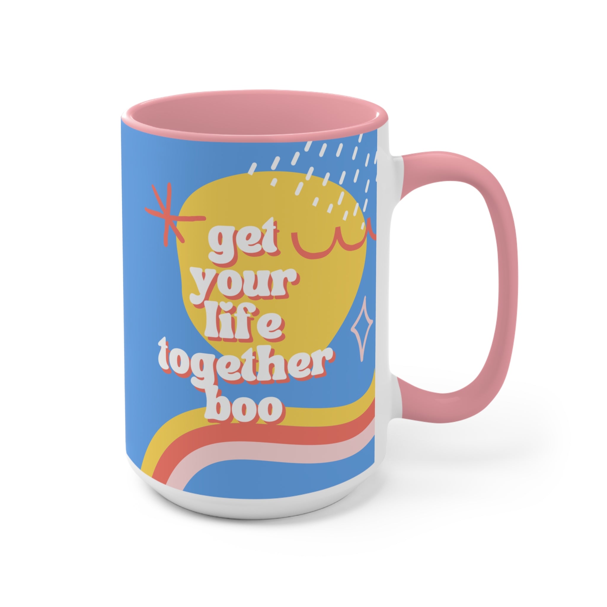 Get Your Life Together Boo Accent Mug | Colorful happy coffee mug | Cody Rigsby Quotes