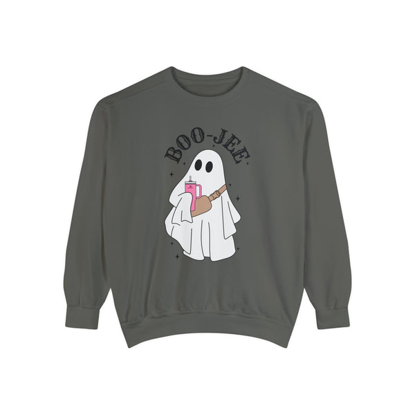 Boo-Jee Garment-Dyed Sweatshirt | Funny Boojee sweatshirt for fall halloween | Boujee Bougie