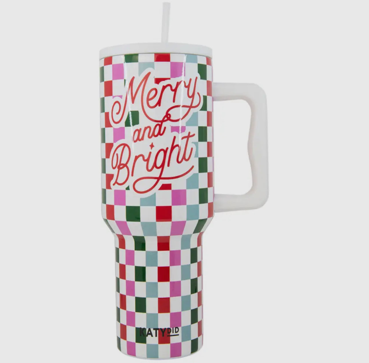 🎄Merry & Bright Checkered Tumbler🎄