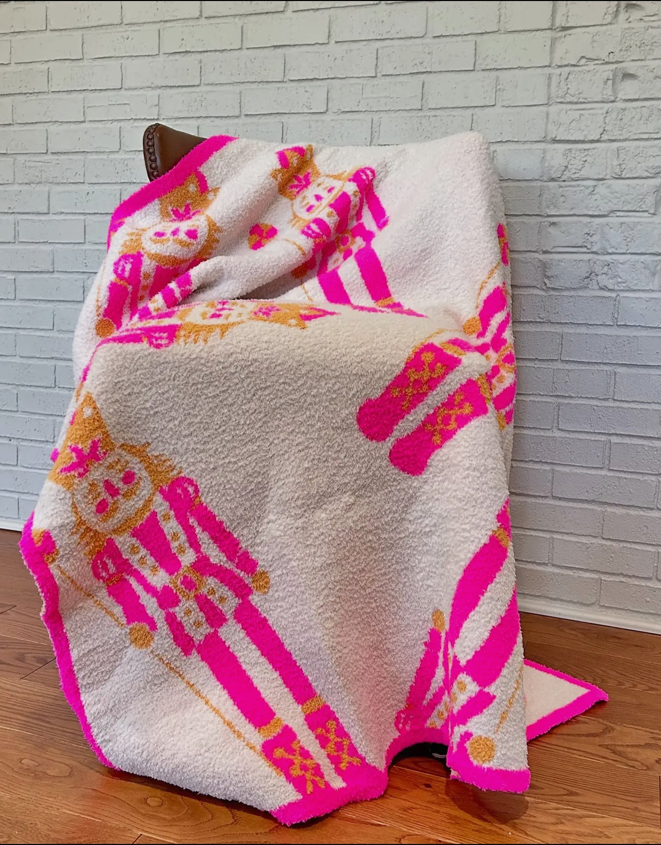 🎀 Pink Nutcracker Luxe Christmas Throw 🎀