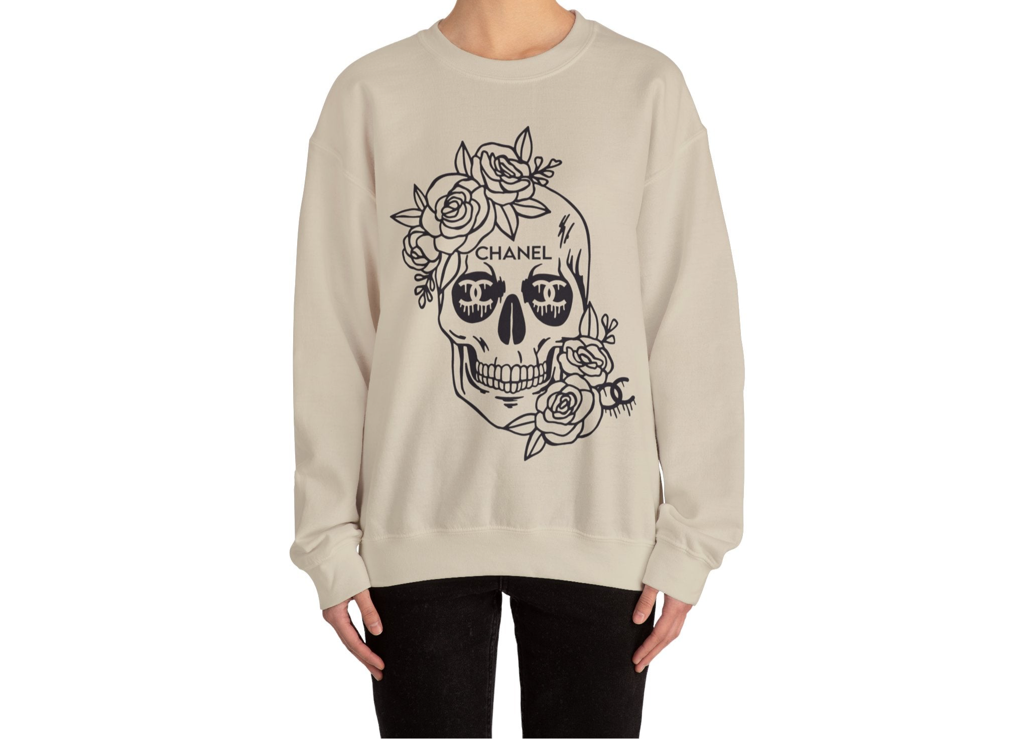 Designer Skull Crewneck Sweatshirt