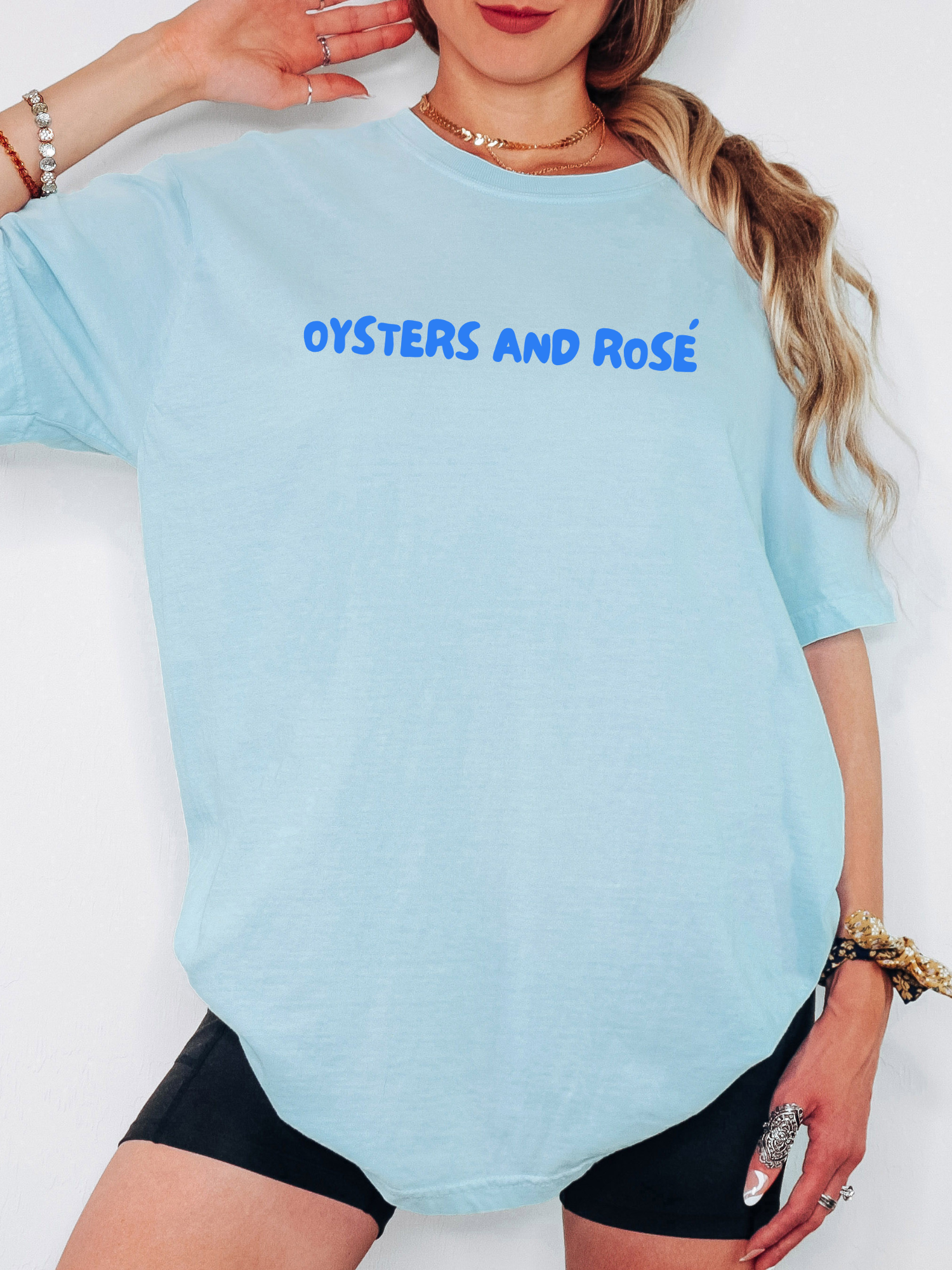 Oysters and Rose Unisex Garment-Dyed T-Shirt