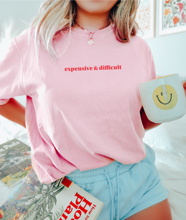 Expensive & Difficult Comfort Colors Tee | New Spring 🍒Summer Colors🌸