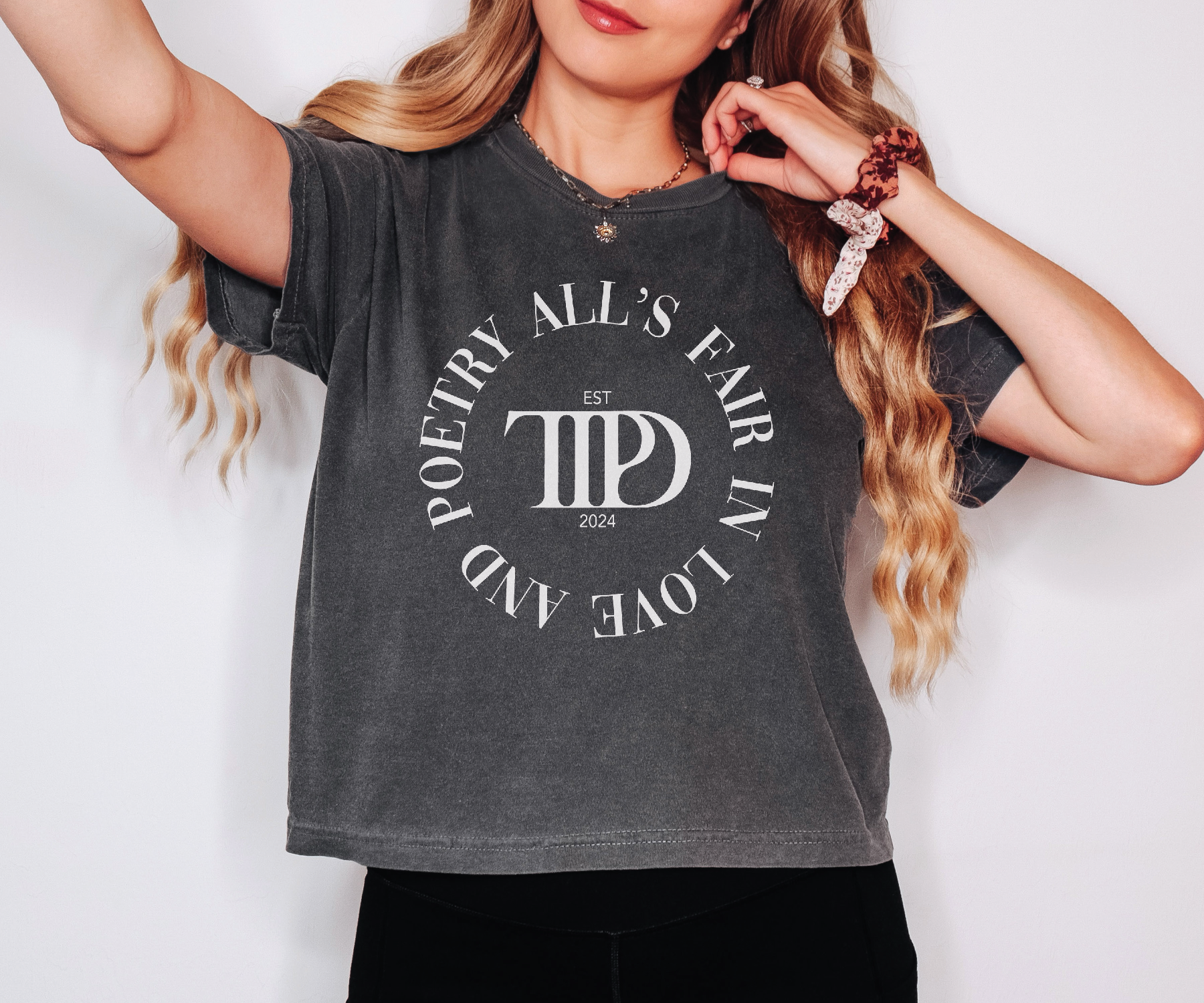 Taylor Swift Tourtered Poets Department Women's Boxy Tee | All's Fair In Love and Poetry